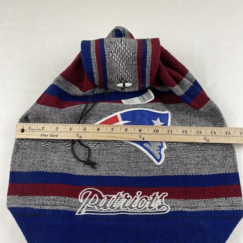 Patriots Football Mexican Woven Embroidered Backpack Bag Red White Blue NFL